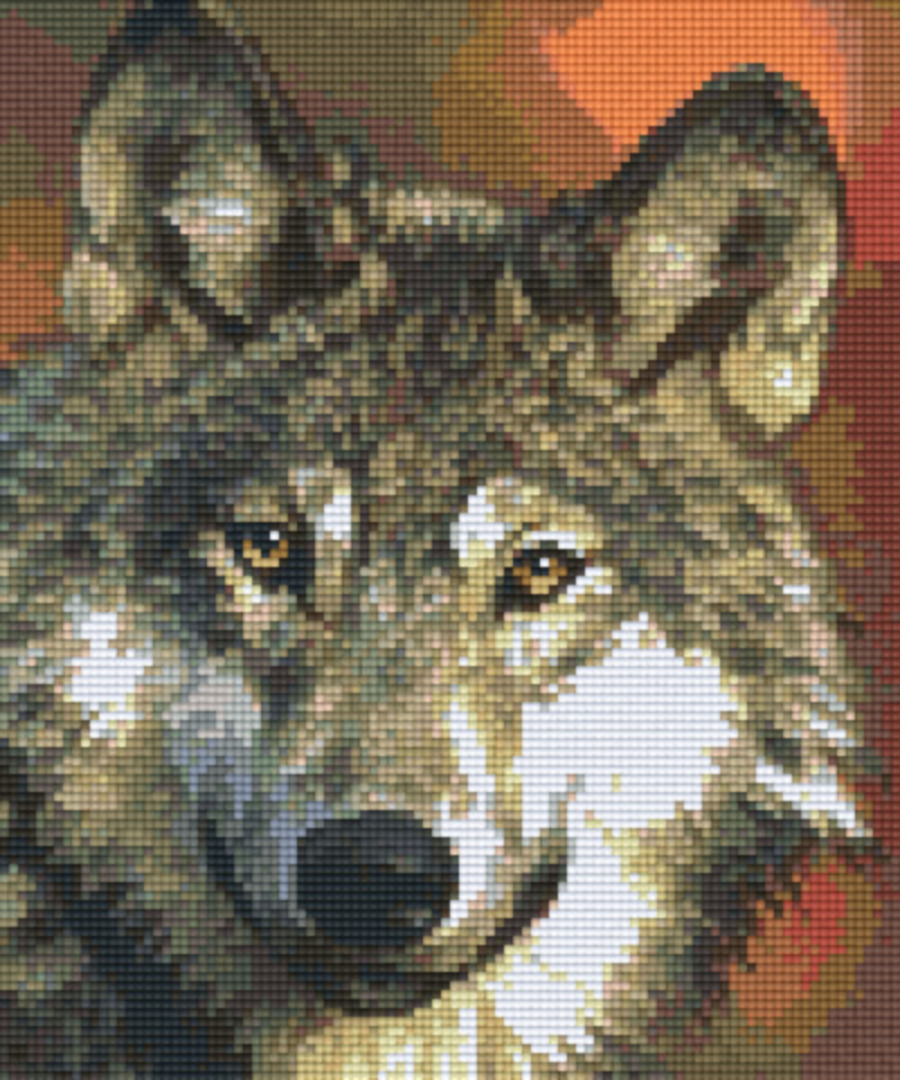 Wolf Six [6] Baseplate PixleHobby Mini-mosaic Art Kits image 0